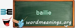WordMeaning blackboard for baillie